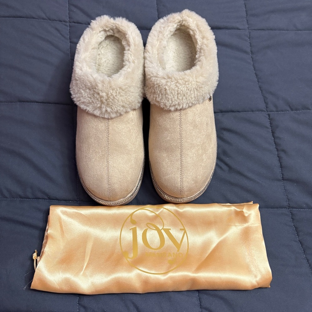 NIB Joy Glamorous Cozy Slippers w/Orthotic Insole - Size: 7 - HSN